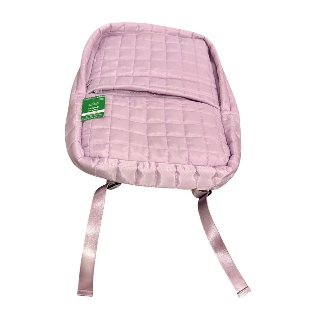 Ashland‎ Lavender Quilted Backpack with Front Zip-NWT